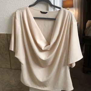 Ivory silk top